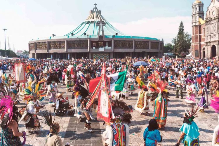 El Atrio de las Américas es el centro neurálgico de las celebraciones en el día de la Virgen de Guadalupe.