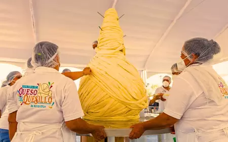 ¡Reyes Etla rompe récord Guinness con el  quesillo más grande del mundo!,  636.2 kilos