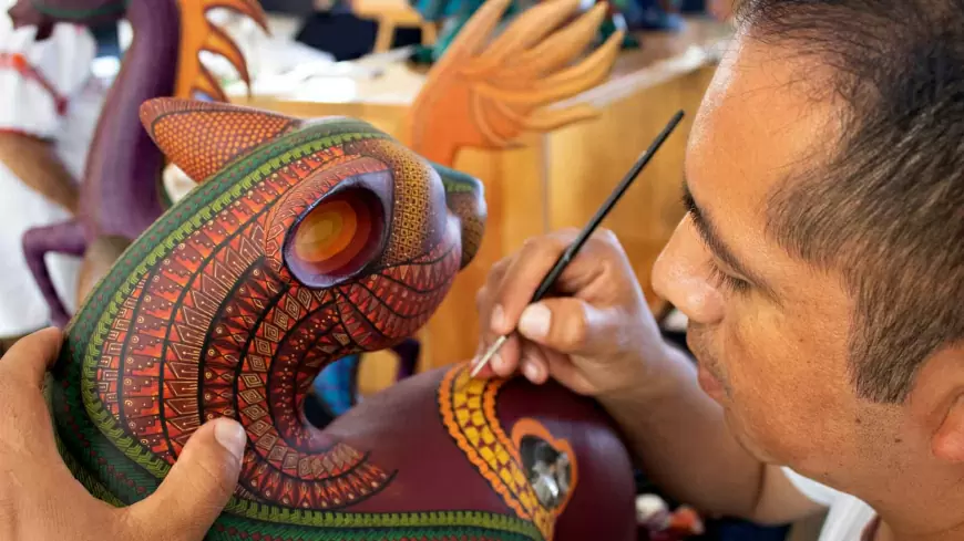 San Martín Tilcajete: figuras fantásticas o alebrijes.