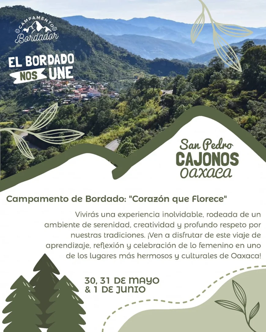 San Pedro Cajonos, Campamento de Bordado; Oaxaca.
